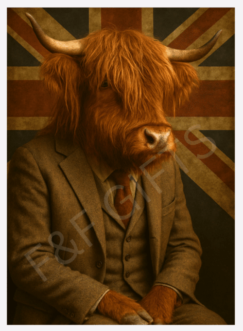 Duke McHorn Highland cow wall art print