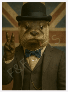 Colonel Otterly otter wall art print
