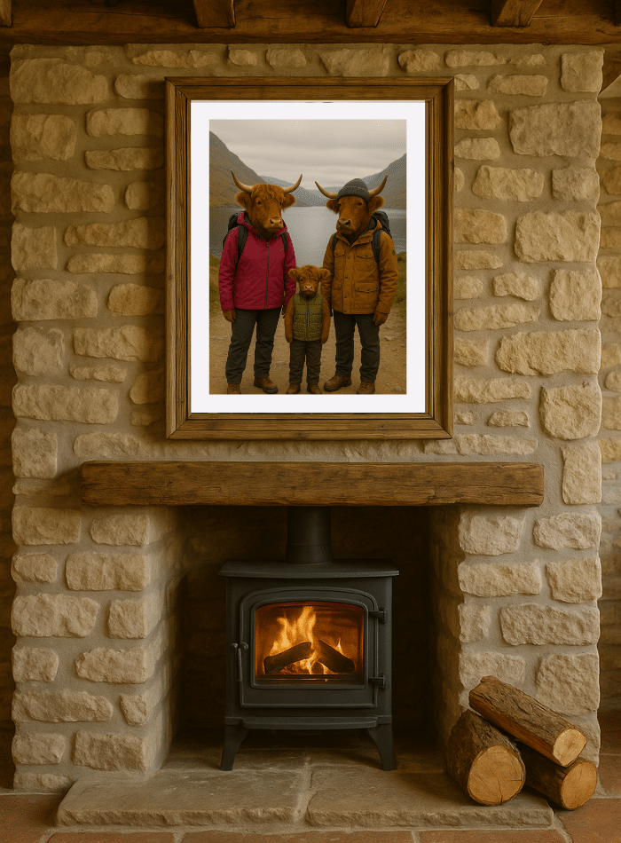 Lochside Wanderers | Scottish Wall Art | Highland Countryside Print - Image 2