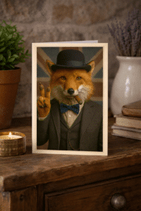 Close-up of Lord Foxworth fox wall art