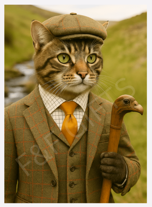 Lord Tabbyton tabby cat wall art print