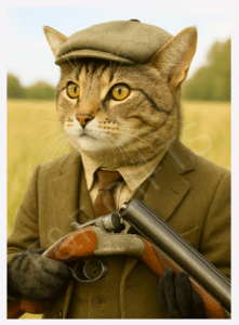 Sir Whiskers of Westmorland countryside cat wall art print