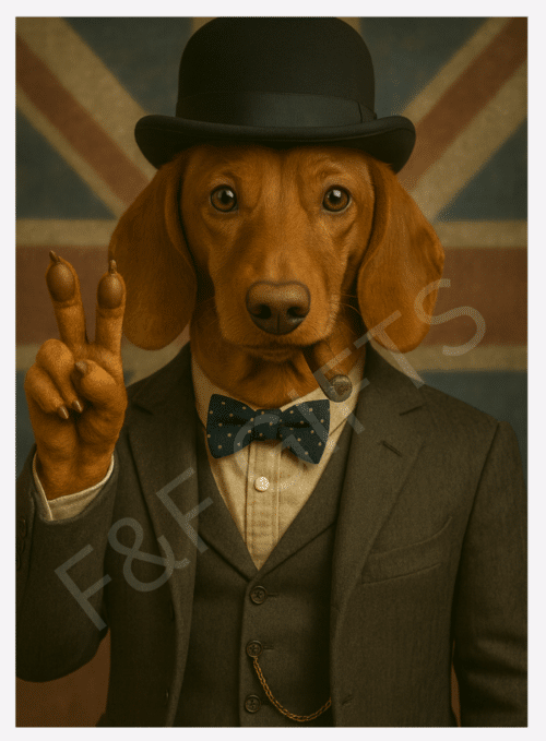 Sir Winston Weenie Dachshund wall art print