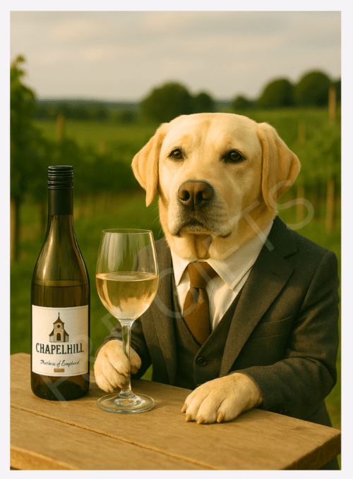 The Sommelier's Choice Golden Labrador wall art print