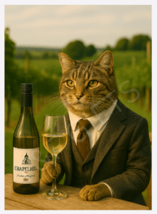 The Vineyard Cat countryside cat wall art print
