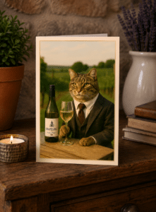 Close-up of The Vineyard Cat wall art print