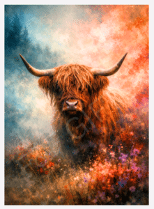 Highland Ember Highland cow wall art print