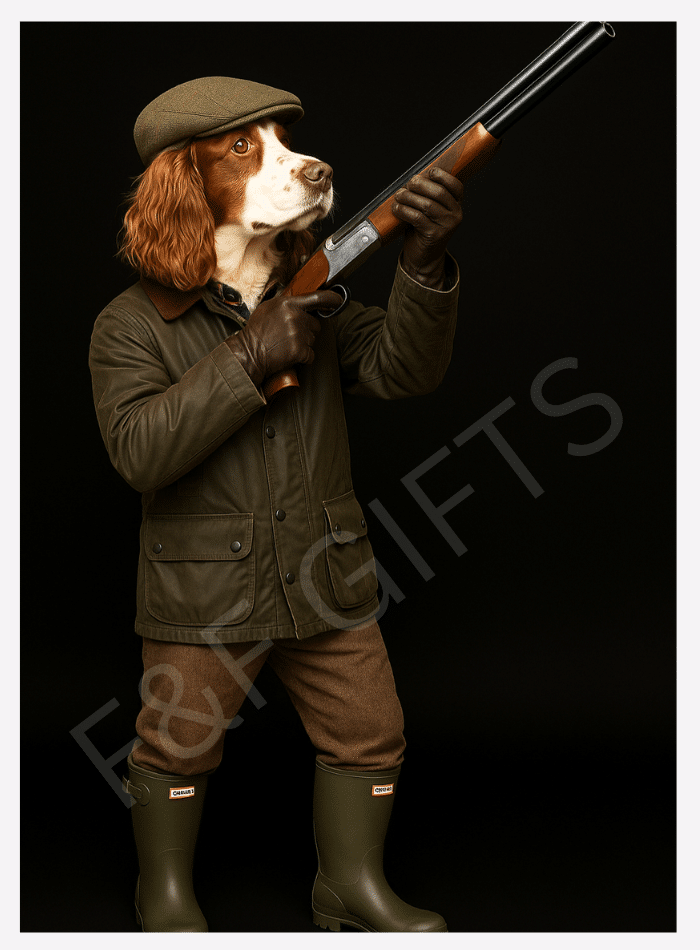 The Steady Springer Springer Spaniel gundog wall art print